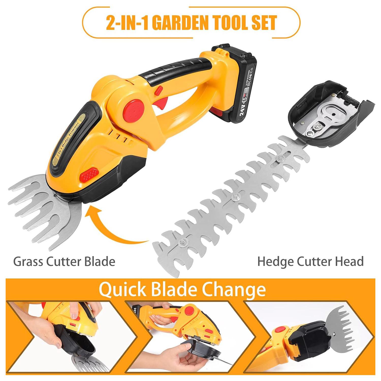 20000RPM 2-in-1 Electric Grass Hedge Trimmer Handheld Garden Pruner Tool,1 Battery EU Plug/Yellow
20000RPM 2-in-1 Electric Grass Hedge Trimmer Handheld Garden Pruner Tool,1 Battery EU Plug/Yellow