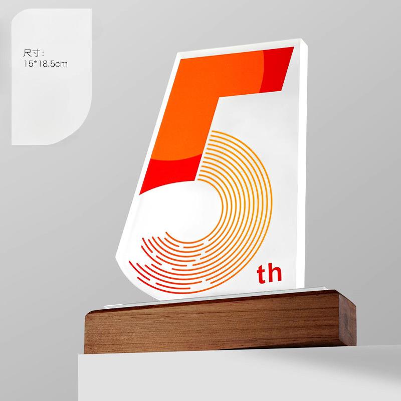 Customized Digital Anniversary Celebration Crystal Trophy Outstanding Staff Award Annual Meeting Souvenir Wooden Base Medal, 1Pc
Customized Digital Anniversary Celebration Crystal Trophy Outstanding Staff Award Annual Meeting Souvenir Wooden Base Medal, 1Pc