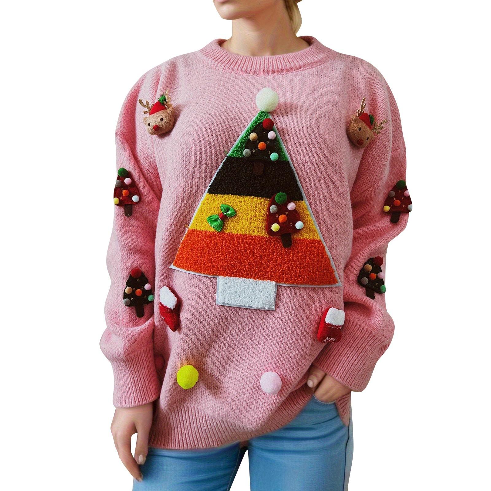 Женский осенне-зимний модный рождественский свитер с круглым вырезом и длинным рукавом XL розовый
Женский осенне-зимний модный рождественский свитер с круглым вырезом и длинным рукавом XL розовый