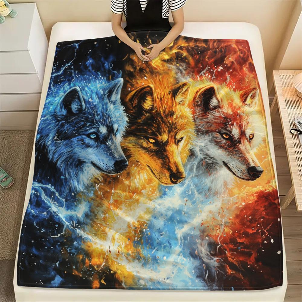 Flame Wolf Print Flannel Blanket, High quality Comfortable for All Seasons, Home Decor, Warmth and Comfort 80cm x 120cm
Flame Wolf Print Flannel Blanket, High quality Comfortable for All Seasons, Home Decor, Warmth and Comfort 80cm x 120cm
