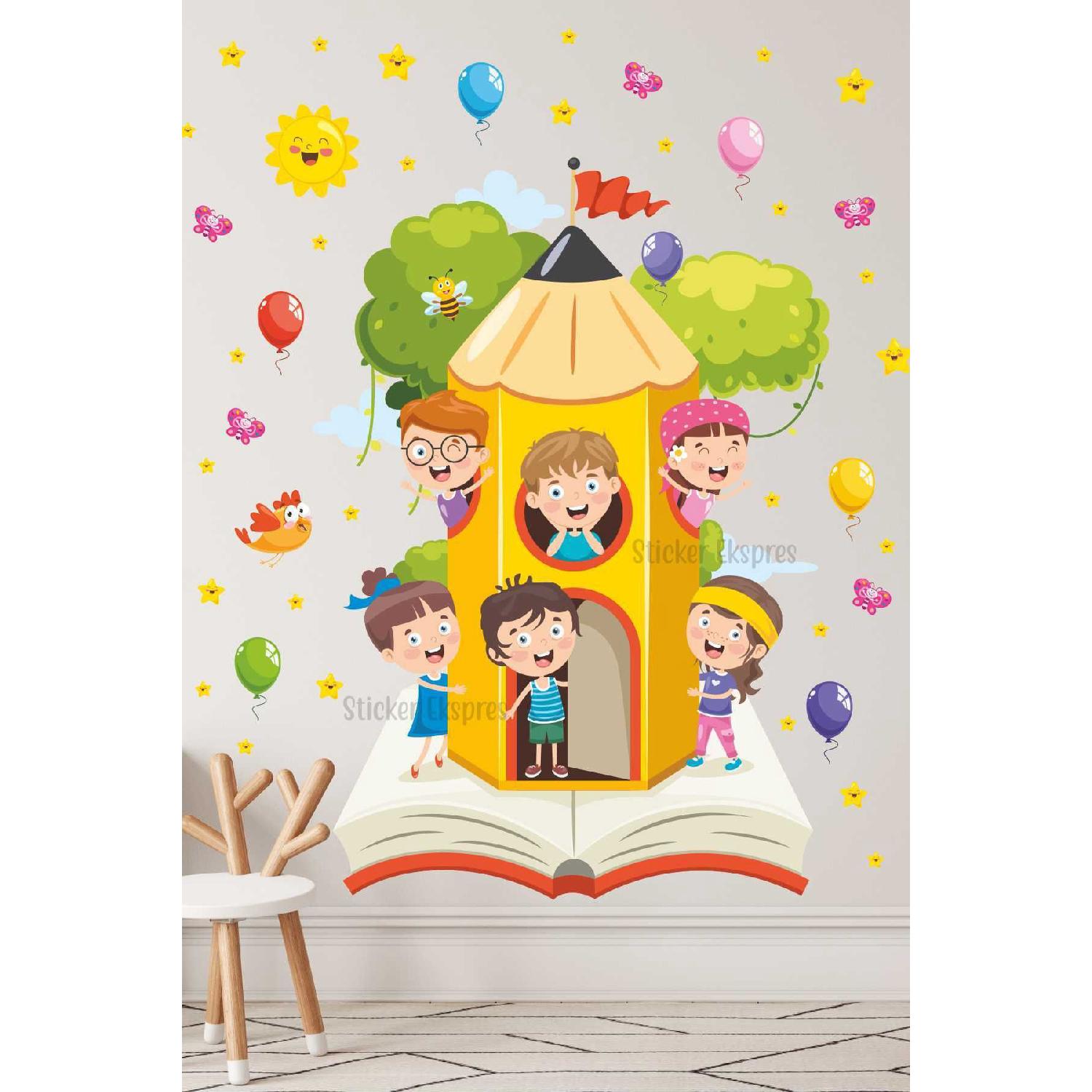 Book Pencil Tree And Kids Kindergarten School Children s Room Nursery Wall Door Glass Sticker Set 100 x 70 чистий
Book Pencil Tree And Kids Kindergarten School Children s Room Nursery Wall Door Glass Sticker Set 100 x 70 чистий