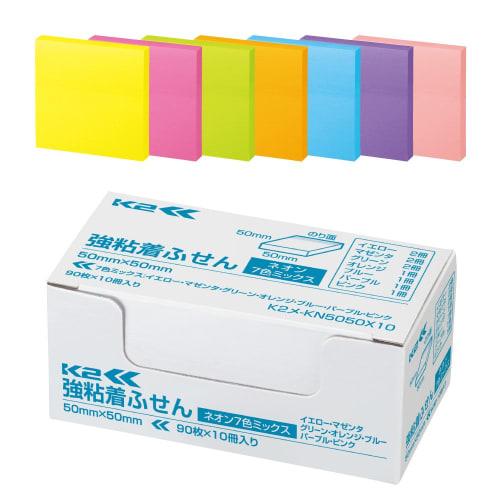 KOKUYO Sticky Notes с сильным клеем K2 50 мм x 50 мм неоновые цвета 90 листов x 10 книг 7 цветов K2Me-KN5050X10
KOKUYO Sticky Notes с сильным клеем K2 50 мм x 50 мм неоновые цвета 90 листов x 10 книг 7 цветов K2Me-KN5050X10