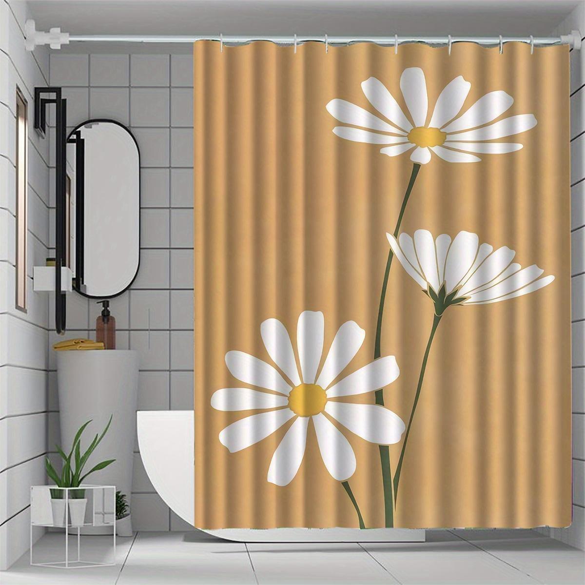 Three White Chrysanthemum Shower Curtains, Decorative Patterns For The Bathroom. W60H190(CM)-1 Pcs
Three White Chrysanthemum Shower Curtains, Decorative Patterns For The Bathroom. W60H190(CM)-1 Pcs
