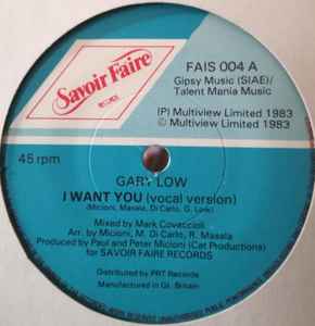 7inch Record GARY LOW - I Want You FAIS004 Savoir Faire Re 1983 UK Dance & Electronica Used
7inch Record GARY LOW - I Want You FAIS004 Savoir Faire Re 1983 UK Dance & Electronica Used