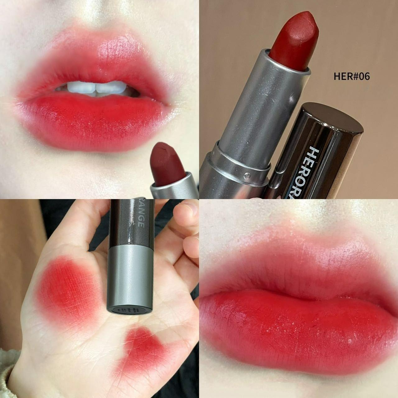 HERORANGE Silver Mist Dream Lipstick Matte Velvet Long Lasting Skin Brightening Non Stick Cup Atmospheric Makeup Lip Cosmetic 4g
HERORANGE Silver Mist Dream Lipstick Matte Velvet Long Lasting Skin Brightening Non Stick Cup Atmospheric Makeup Lip Cosmetic 4g