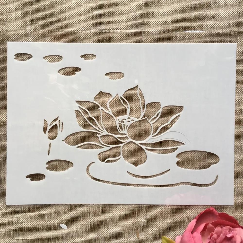 29cm A4 Lotus Pond II DIY Layering Stencils Wall Painting Scrapbook Coloring Embossing Album Decorative Template
29cm A4 Lotus Pond II DIY Layering Stencils Wall Painting Scrapbook Coloring Embossing Album Decorative Template