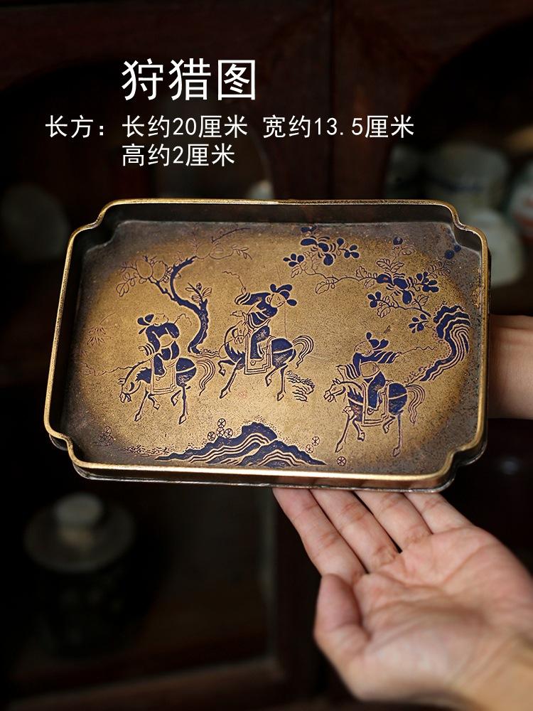 Antique-Style Pure Copper Lacquer Painted Teapot Stand Handmade Brass Teapot Mat Home Living Room Tea Tray Tea Dish Ornament
Antique-Style Pure Copper Lacquer Painted Teapot Stand Handmade Brass Teapot Mat Home Living Room Tea Tray Tea Dish Ornament