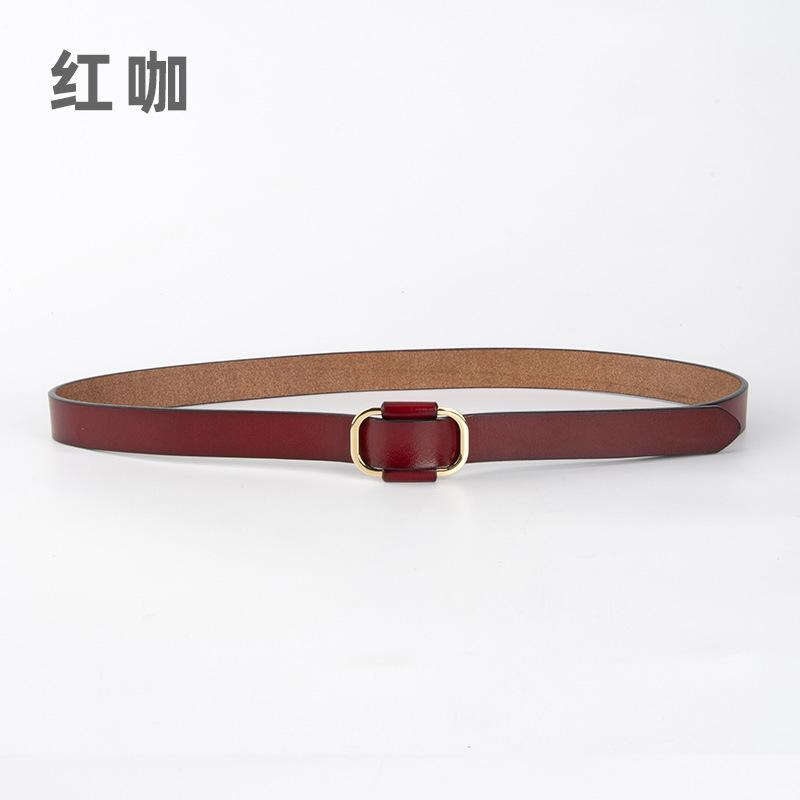 Needle-Free Square Buckle Women S Belt Casual Leather Belt Women S Simple Retro Pure Cowhide Belt Women 105cm
Needle-Free Square Buckle Women S Belt Casual Leather Belt Women S Simple Retro Pure Cowhide Belt Women 105cm