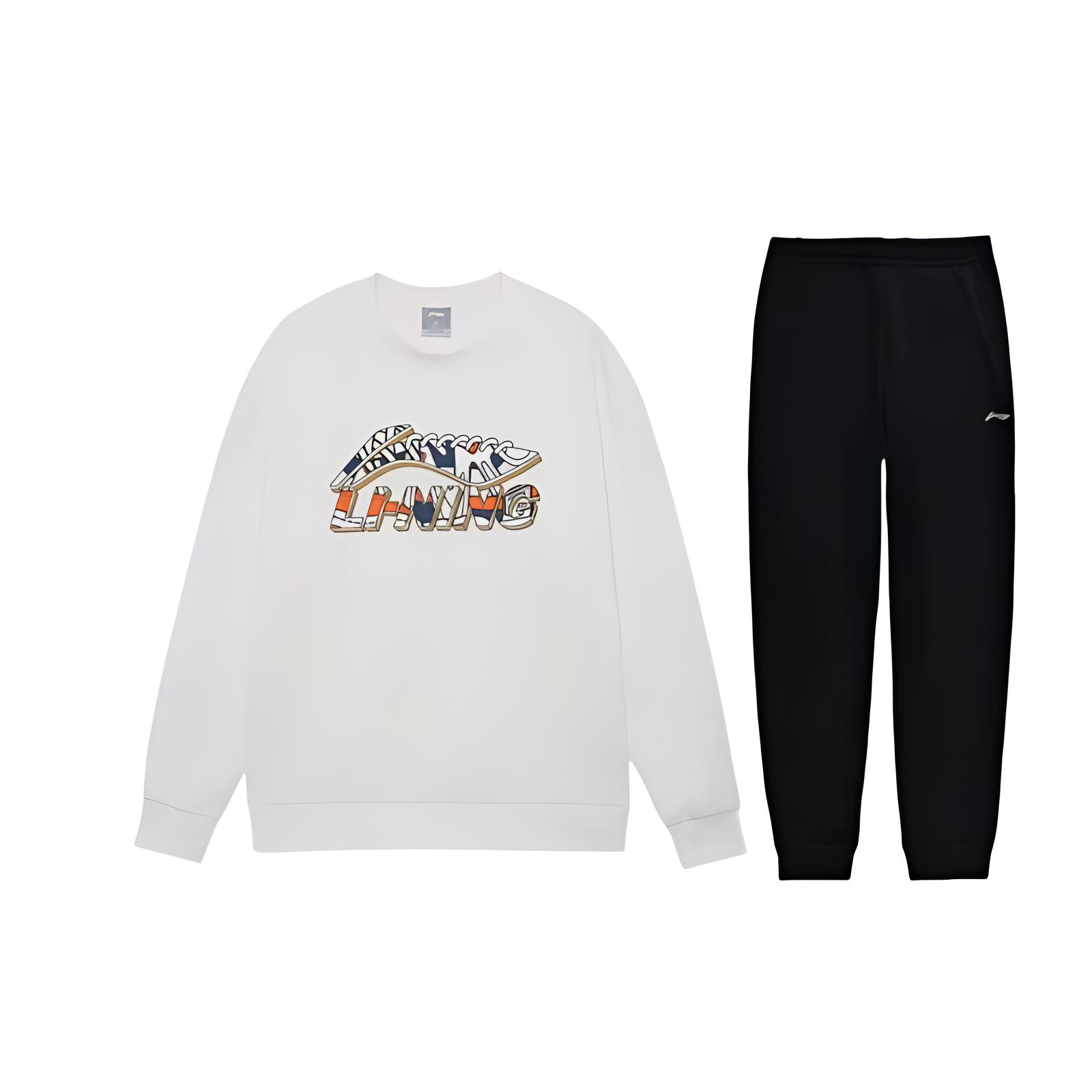 Li Ning Logo Print Loose Round Neck Long Sleeve Sweatshirt With Cuffed Fleece Pants Casual Sports Suit Unisex sweatshirt and pants YWDU551-1+AKLSC99-1 XXL
Li Ning Logo Print Loose Round Neck Long Sleeve Sweatshirt With Cuffed Fleece Pants Casual Sports Suit Unisex sweatshirt and pants YWDU551-1+AKLSC99-1 XXL