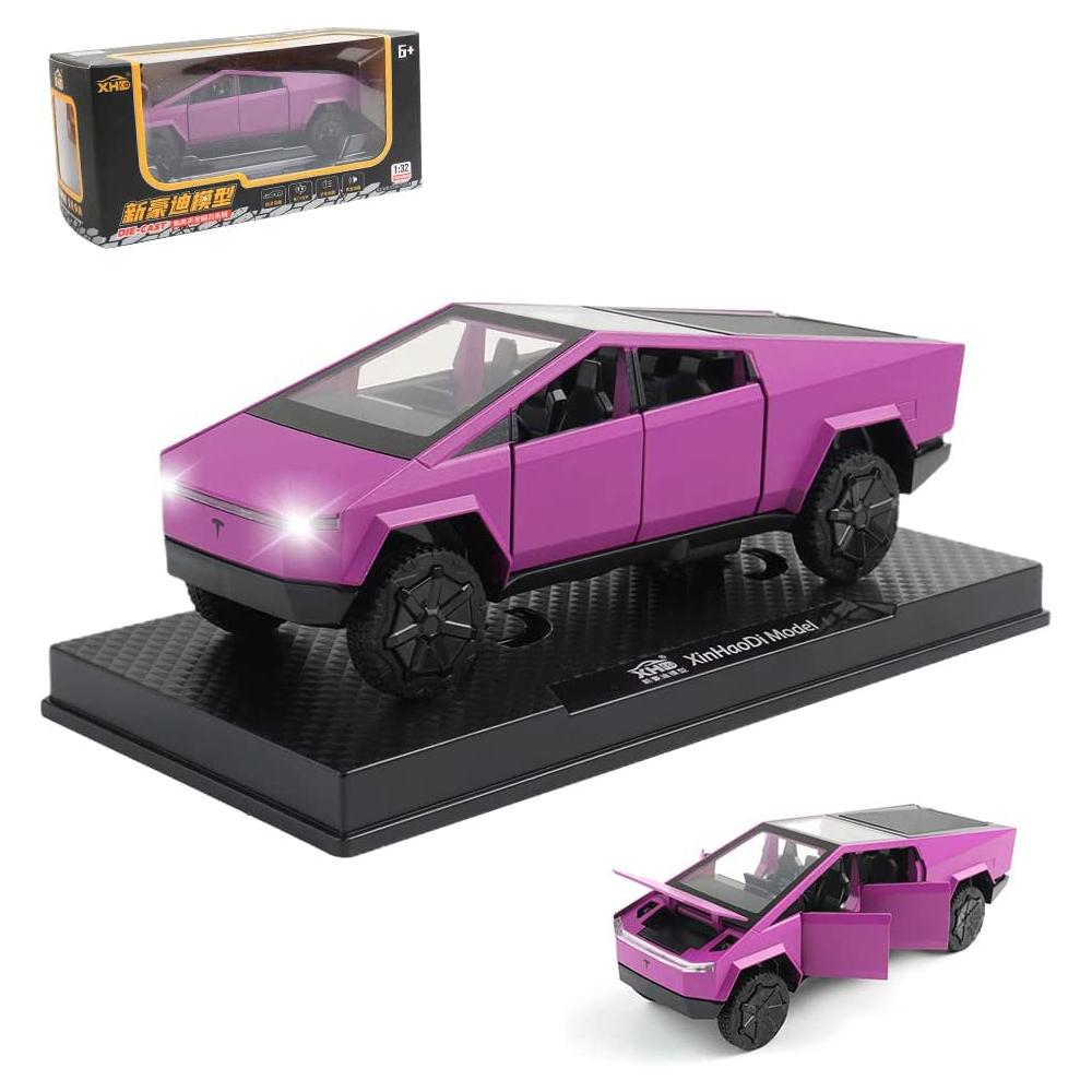 Позашляховик Cybertruck Pickup у масштабі 1/32, лита модель автомобіля під тиском, транспортний засіб, що повертається, зі звуком і світлом для дітей Колекція подарунків для малюків 1/32-16x5.5x5.5cm фіолетовий
Позашляховик Cybertruck Pickup у масштабі 1/32, лита модель автомобіля під тиском, транспортний засіб, що повертається, зі звуком і світлом для дітей Колекція подарунків для малюків 1/32-16x5.5x5.5cm фіолетовий