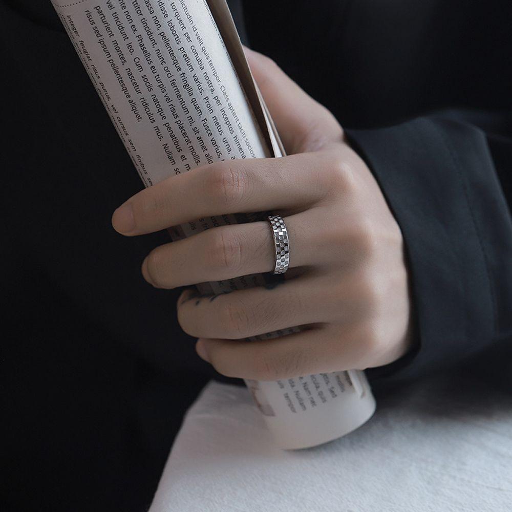 Cool Creative Open Lattice Trendy Fashion Man Ring Fashion Jewelry Korean Style Ring Checker Ring
Cool Creative Open Lattice Trendy Fashion Man Ring Fashion Jewelry Korean Style Ring Checker Ring