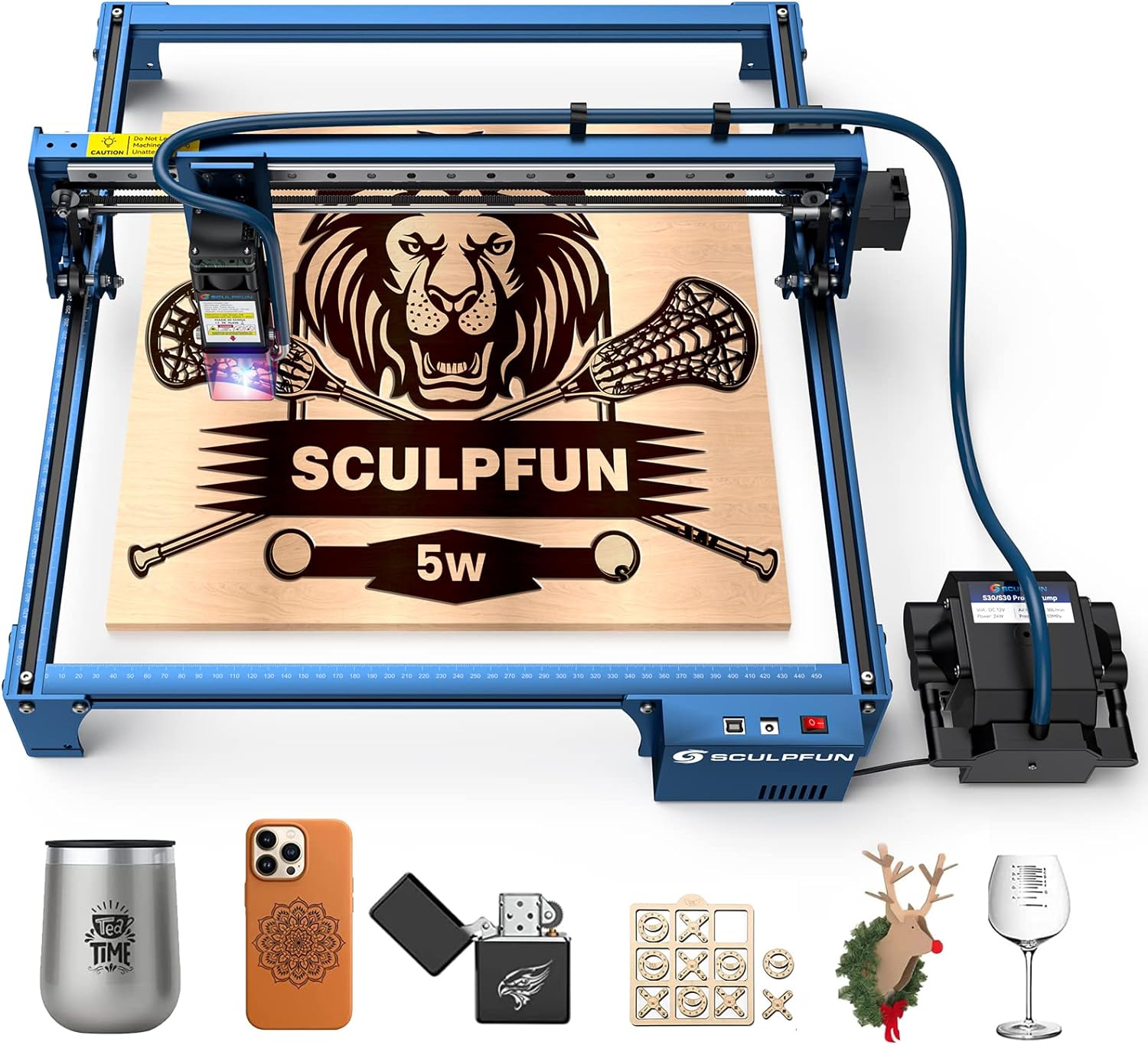 SCULPFUN S30 5W Лазерный гравер Автоматический пневматический гравировальный станок для дерева, металла, вилки европейского стандарта
SCULPFUN S30 5W Лазерный гравер Автоматический пневматический гравировальный станок для дерева, металла, вилки европейского стандарта