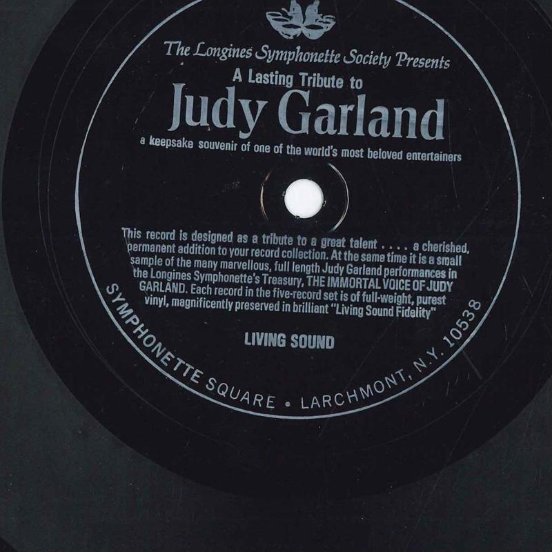 7inch Record JUDY GARLAND The Longines Symphonette Society Pr LYN1928 LONGINES SYMPH US Pop Used
7inch Record JUDY GARLAND The Longines Symphonette Society Pr LYN1928 LONGINES SYMPH US Pop Used