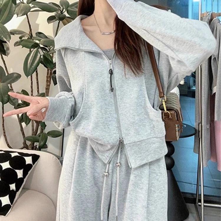 Plus Size Women s Spring & Autumn Casual Slimming Hoodie Sportswear Set - Trendy, Loose-Fit, Flaw-Hiding Two-Piece M (for 80-100 jin) серый
Plus Size Women s Spring & Autumn Casual Slimming Hoodie Sportswear Set - Trendy, Loose-Fit, Flaw-Hiding Two-Piece M (for 80-100 jin) серый