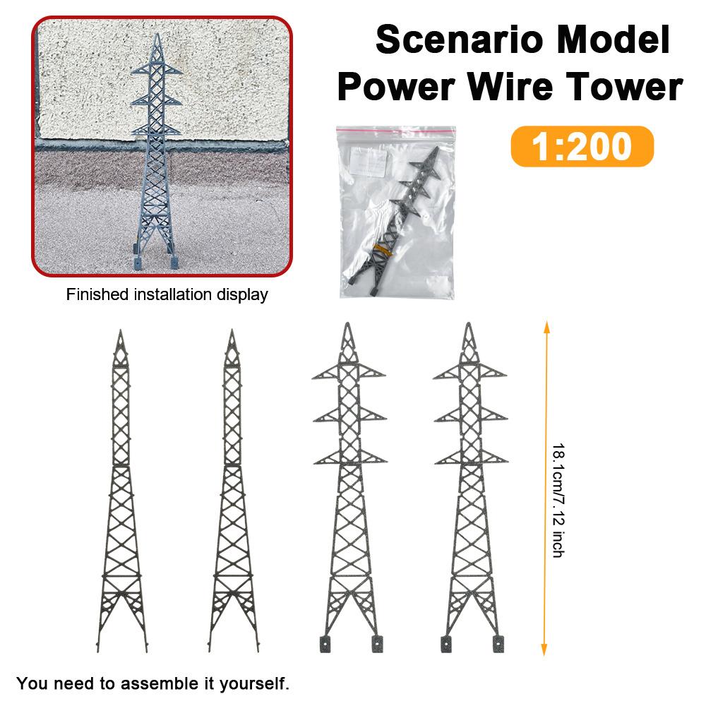 1:150/1:200 Scale High Voltage Line Tower Model ABS Transmission Cable Tower For Railway Train Sand Table Assembly Toys 1PCS
1:150/1:200 Scale High Voltage Line Tower Model ABS Transmission Cable Tower For Railway Train Sand Table Assembly Toys 1PCS