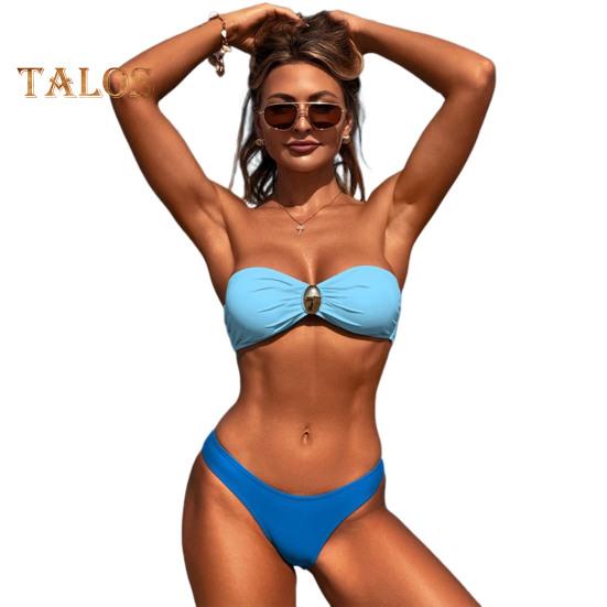 2 шт./компл. женский купальник бандо с подкладкой без косточек бюстгальтер с высокой талией плавки комплект однотонный раздельный дизайн пляжная одежда S светло-синий
2 шт./компл. женский купальник бандо с подкладкой без косточек бюстгальтер с высокой талией плавки комплект однотонный раздельный дизайн пляжная одежда S светло-синий