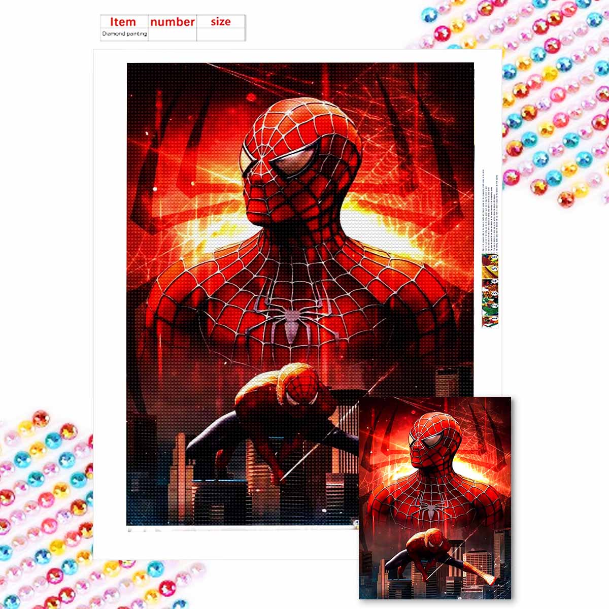 Алмазная мозаика полной выкладки Аниме Человек-паук прибыла. Искусство Стразы Картина Мозаика Сделай сам 5D Вышивка крестом Украшение для дома Round 20x30cm
Алмазная мозаика полной выкладки Аниме Человек-паук прибыла. Искусство Стразы Картина Мозаика Сделай сам 5D Вышивка крестом Украшение для дома Round 20x30cm