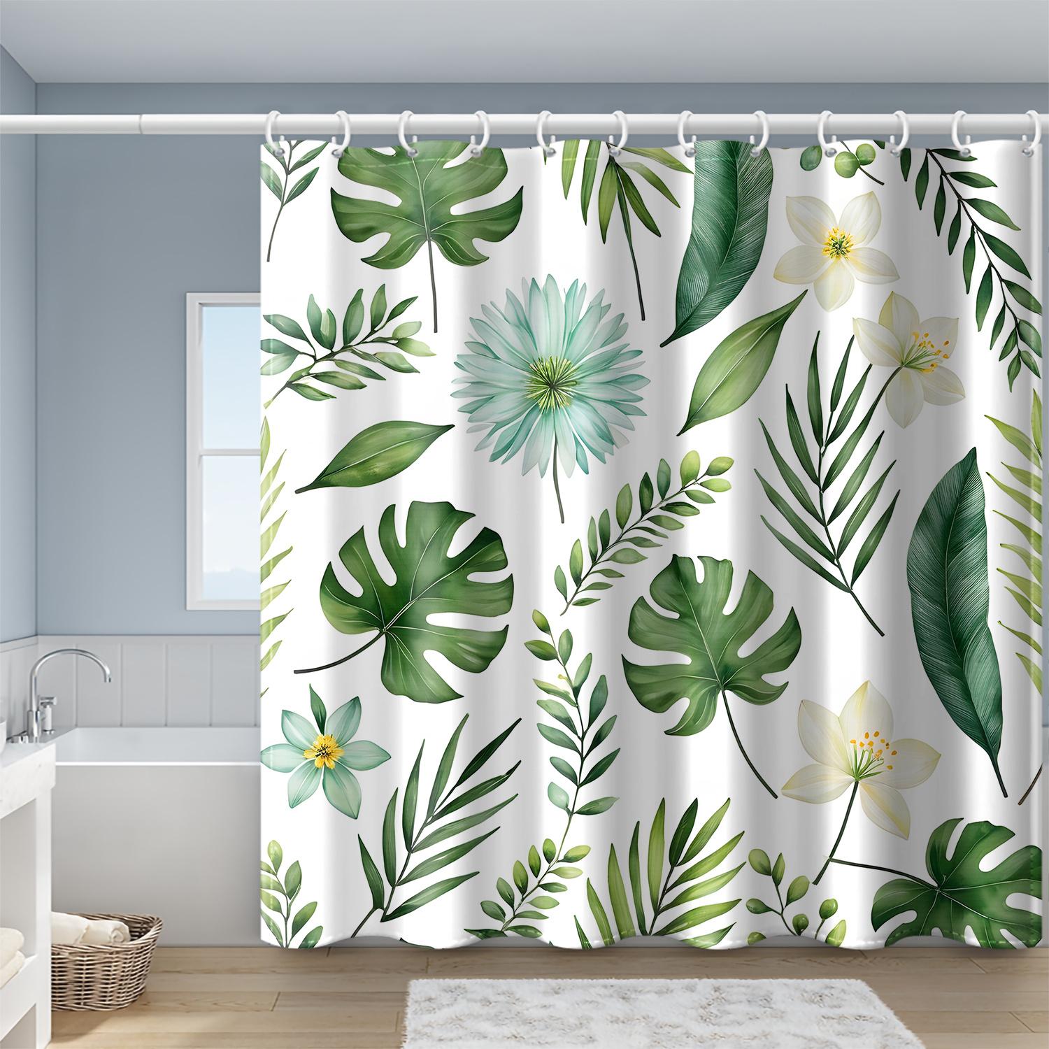 Tropical Botanical Illustration Shower Curtain 1Pc With 12 Hooks For Bathroom Home Decor Polyester 2D Flat Print 70.8X70.8 Inch W60H190(CM)-1 Pcs
Tropical Botanical Illustration Shower Curtain 1Pc With 12 Hooks For Bathroom Home Decor Polyester 2D Flat Print 70.8X70.8 Inch W60H190(CM)-1 Pcs