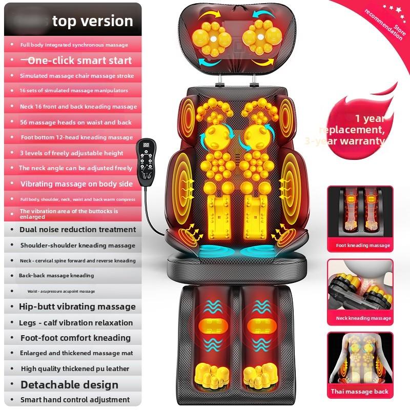 Массажер для шеи и спины с подогревом, регулируемая накладка для массажного кресла для всего тела, шиацу, разминание, сиденье, портативный массажер для сиденья, подарок US Plug чёрный
Массажер для шеи и спины с подогревом, регулируемая накладка для массажного кресла для всего тела, шиацу, разминание, сиденье, портативный массажер для сиденья, подарок US Plug чёрный