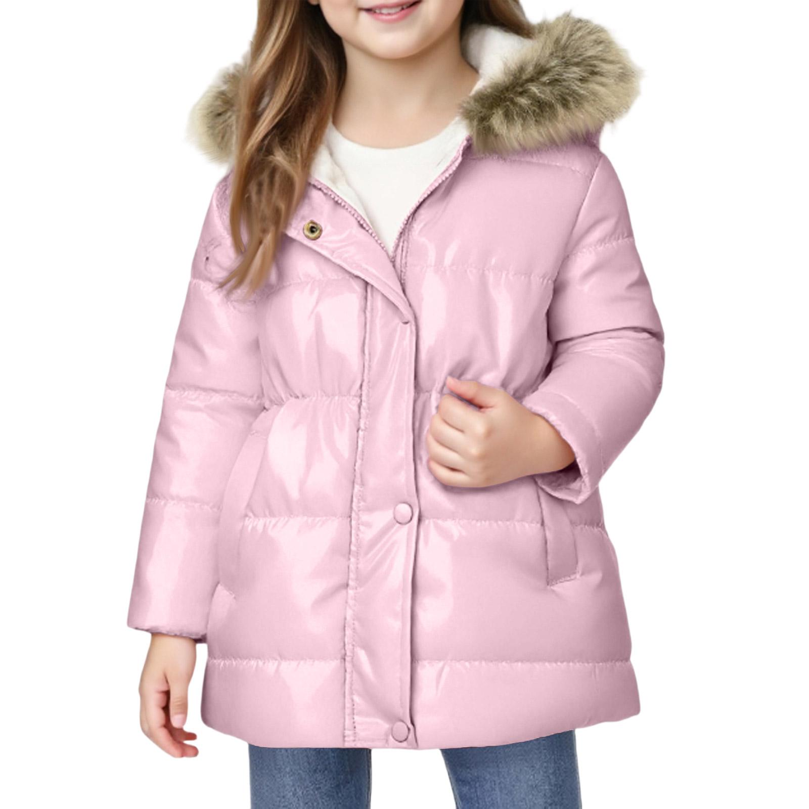 Girls Solid Color Long Hooded With Faux Trim - Winter Warm Coat 150 розовый
Girls Solid Color Long Hooded With Faux Trim - Winter Warm Coat 150 розовый