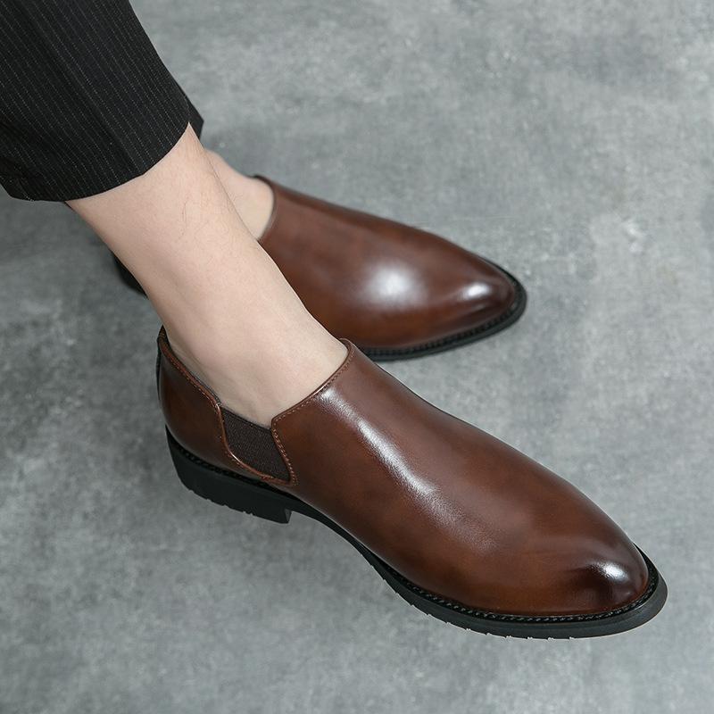 Men s business leather shoes large size new overshoes fashionable British style men s one-pedal derby shoes 38
Men s business leather shoes large size new overshoes fashionable British style men s one-pedal derby shoes 38
