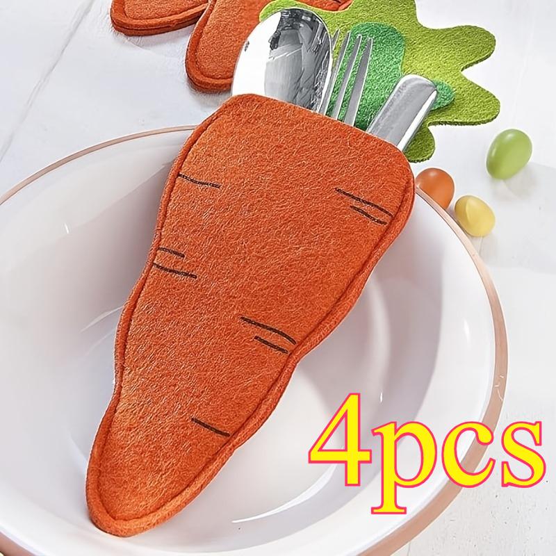4PCS Gifts Non-woven Fabric Easter Carrot Cutlery Bag Ornaments Pocket Easter Fork Holder Tableware Cover Party
4PCS Gifts Non-woven Fabric Easter Carrot Cutlery Bag Ornaments Pocket Easter Fork Holder Tableware Cover Party