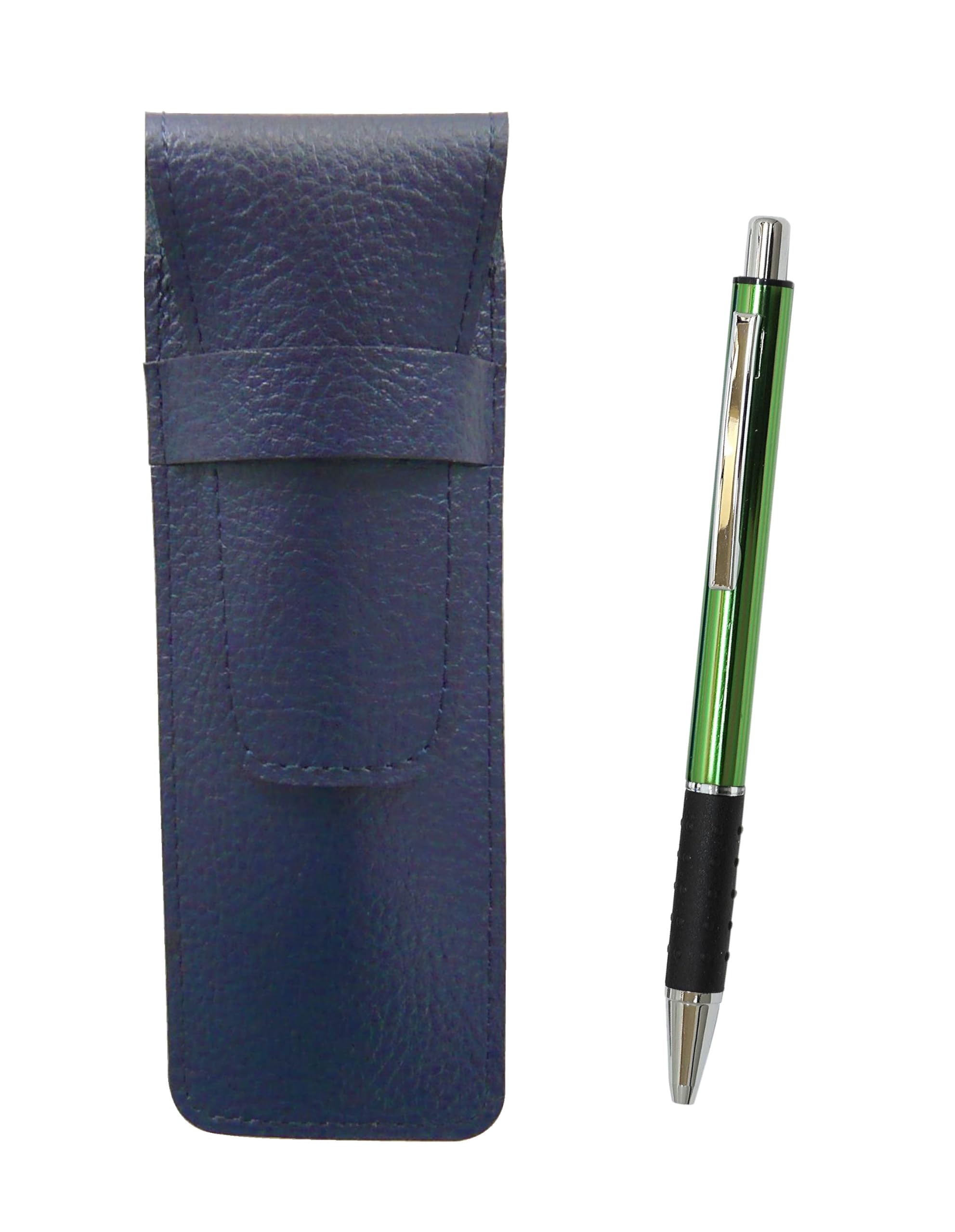 2 Pack Grain Leather Pen Case Blue Metal Pitch Grip Ballpoint Pen Set Green & SASL-WZ2067BP-G-2
2 Pack Grain Leather Pen Case Blue Metal Pitch Grip Ballpoint Pen Set Green & SASL-WZ2067BP-G-2