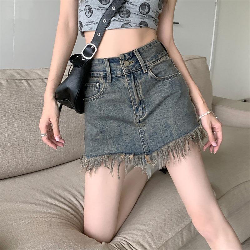 Women s Vintage Blue Grey Frayed Edge High Waist Denim Skirt S синій
Women s Vintage Blue Grey Frayed Edge High Waist Denim Skirt S синій