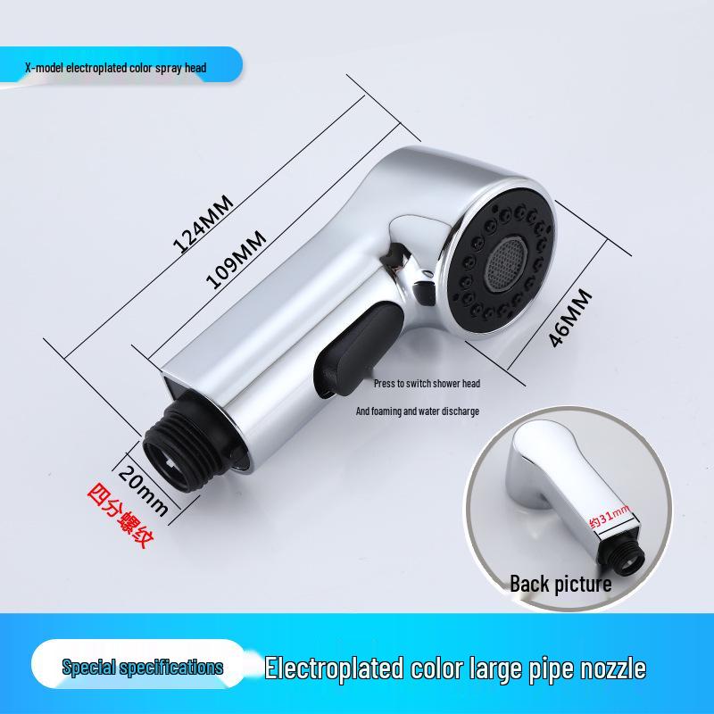 Dual-Function Handheld Shower Head & Faucet Sprayer for Kitchen or Bathroom
Dual-Function Handheld Shower Head & Faucet Sprayer for Kitchen or Bathroom