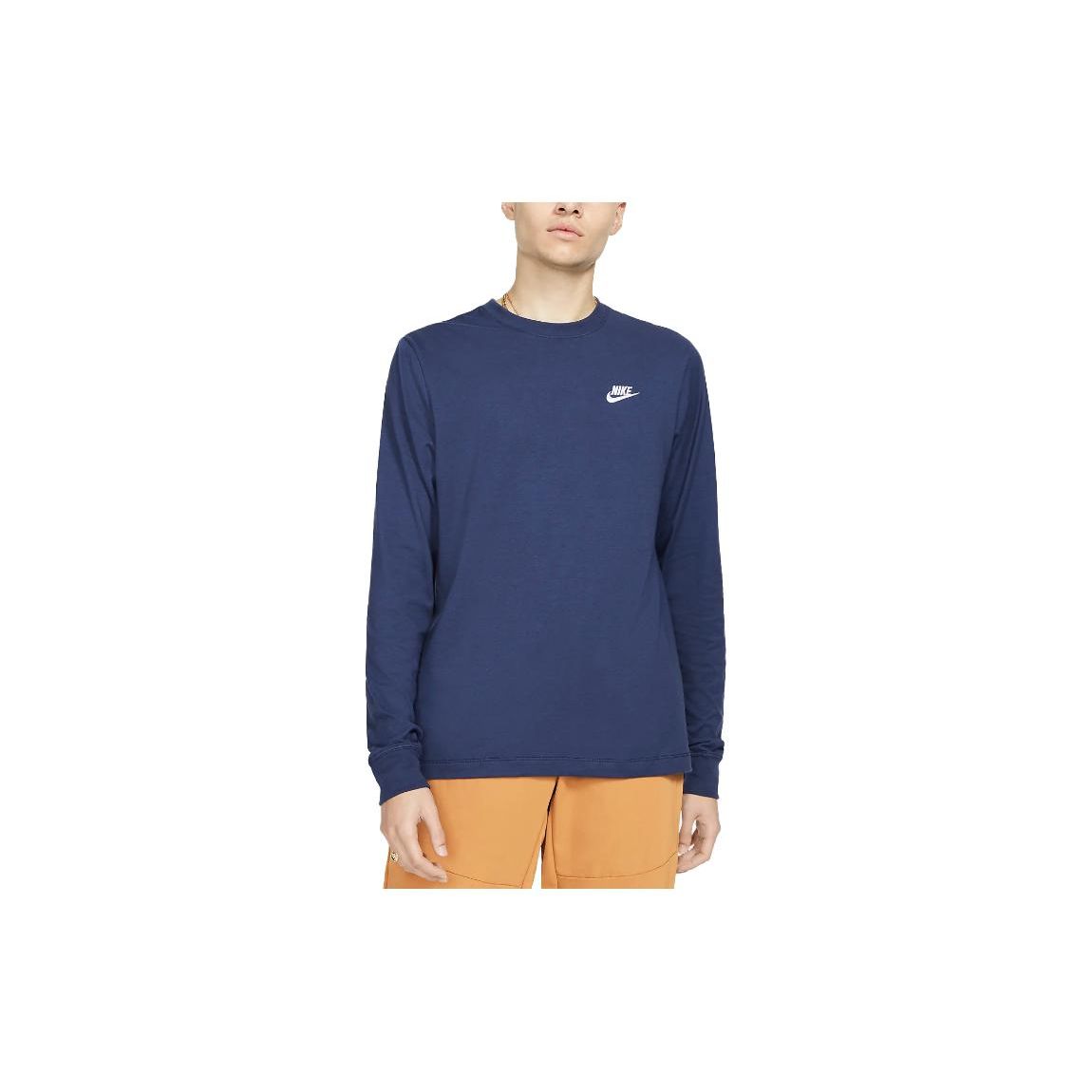 Мужская однотонная футболка с круглым вырезом и длинными рукавами Nike, темно-синяя AR5193-410
Мужская однотонная футболка с круглым вырезом и длинными рукавами Nike, темно-синяя AR5193-410