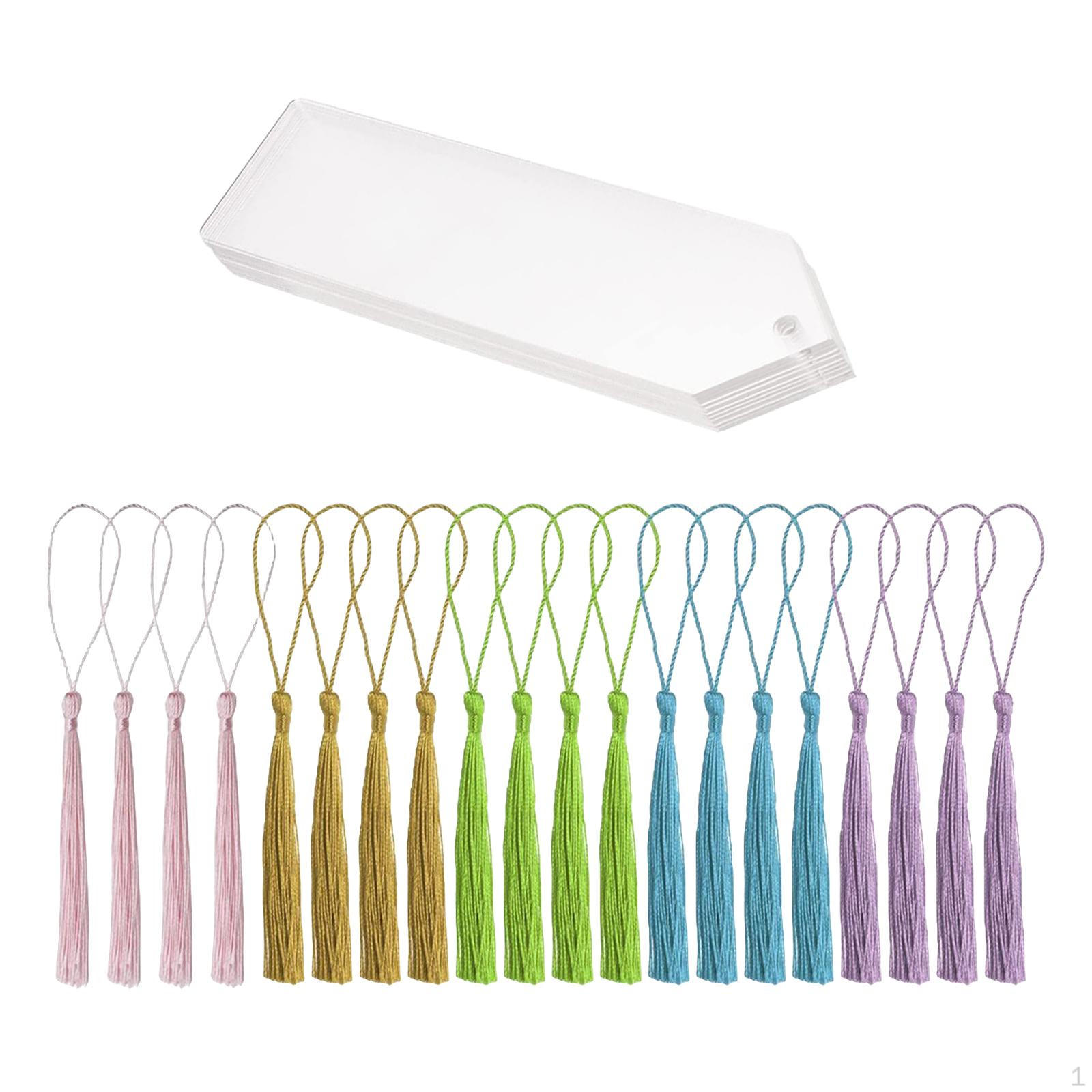 20pcs Acrylic Blank Bookmarks with Colorful Tassels, Sublimation Hole for DIY Crafts Triangle
20pcs Acrylic Blank Bookmarks with Colorful Tassels, Sublimation Hole for DIY Crafts Triangle