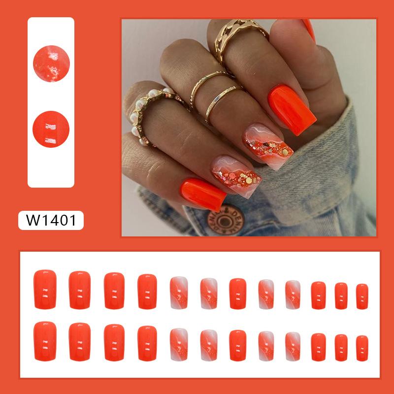 Vitality Orange Girl Sweet Manicure Европейский и американский модный стиль накладные ногти готовый продукт съемный маникюрный элемент
Vitality Orange Girl Sweet Manicure Европейский и американский модный стиль накладные ногти готовый продукт съемный маникюрный элемент