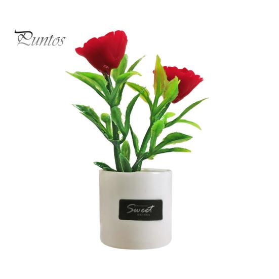 Кукольный домик Растение в горшке Миниатюрный цветочный горшок с розой Реалистичная форма Кукольный домик Модель растения Внутреннее украшение для кукольного домика в масштабе 1/6 1/12 Flower