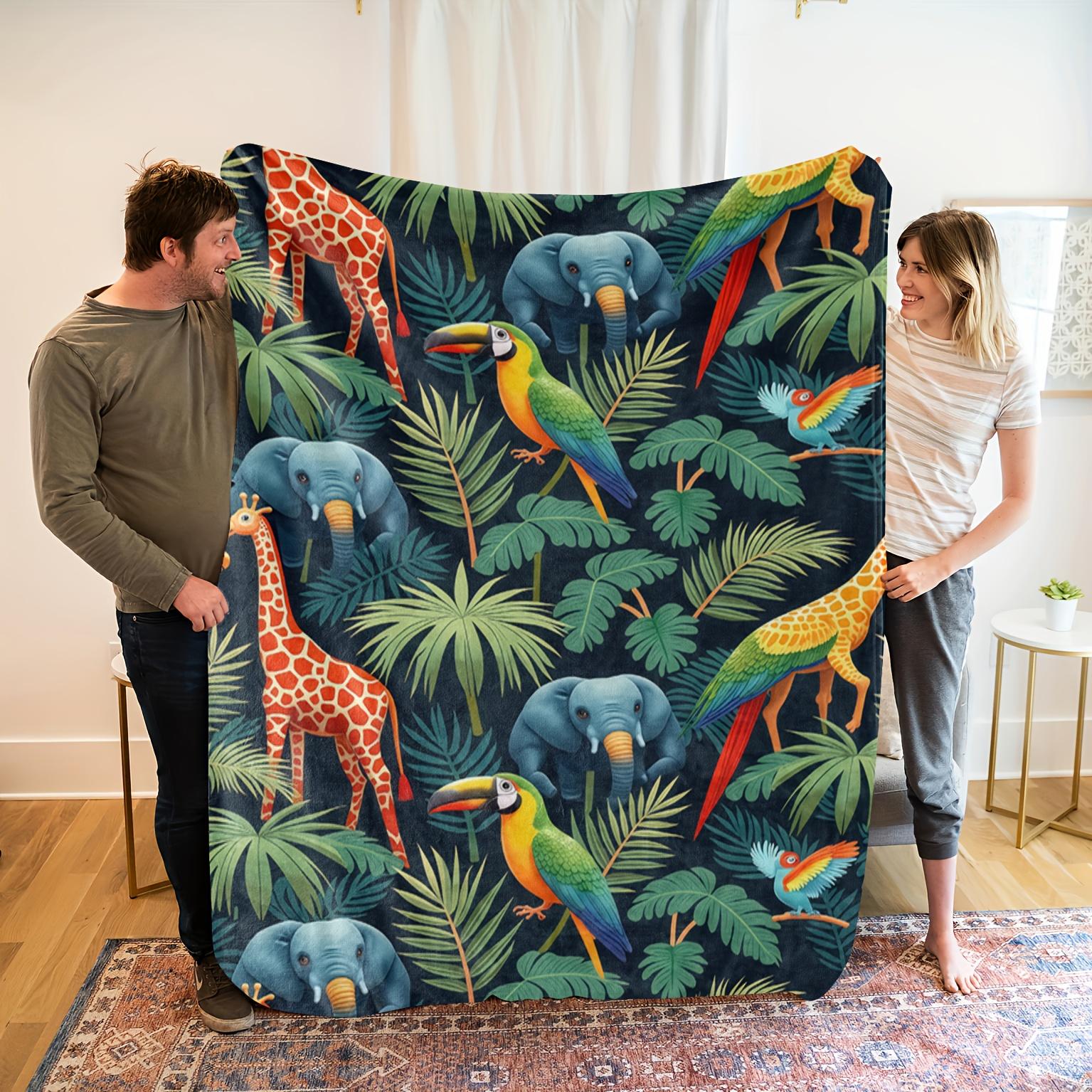 Soft High-Definition Tropical Animal Pattern Fleece Blanket, Soft, Breathable Polyester, Perfect Gift, All-Season 130x150cm51x59in
Soft High-Definition Tropical Animal Pattern Fleece Blanket, Soft, Breathable Polyester, Perfect Gift, All-Season 130x150cm51x59in