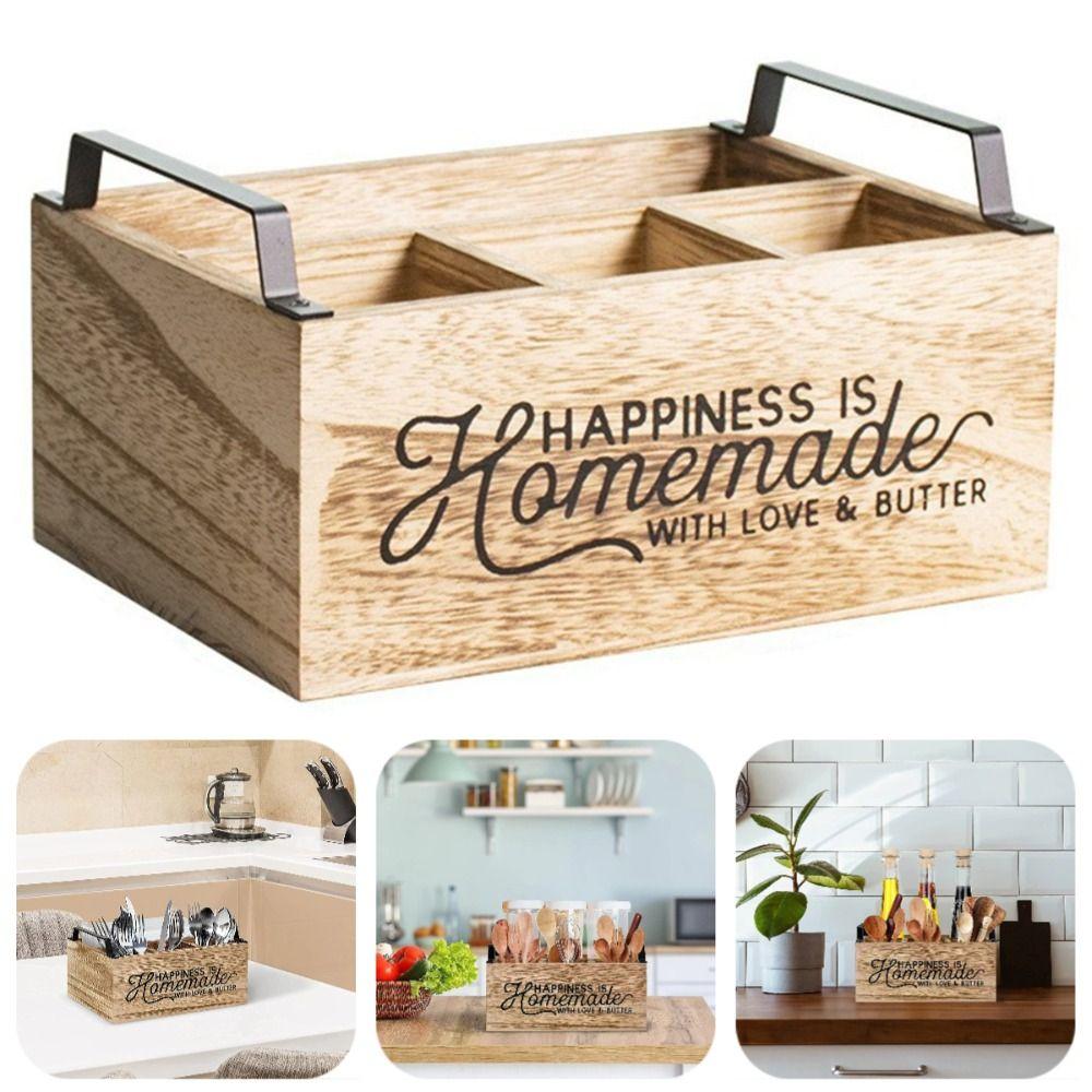 Stable Wooden Partition Storage Box 4 Grid Chopstick Fork Spoon Organizer Kitchen Supplies
Stable Wooden Partition Storage Box 4 Grid Chopstick Fork Spoon Organizer Kitchen Supplies