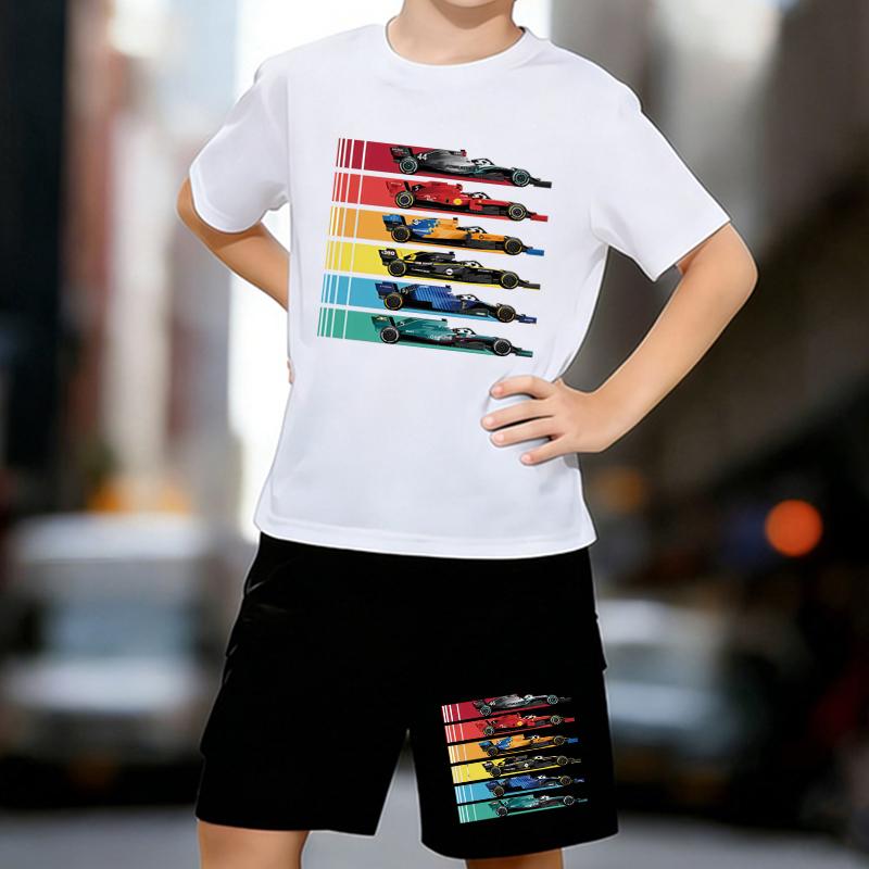 Boys 2 Piece Cartoon Racing Car Printed Outfit, Short Sleeve T-Shirt and Shorts Set for Kids Age 5-14,White Sporty Casual Summer Clothes 13-14 Years білий
Boys 2 Piece Cartoon Racing Car Printed Outfit, Short Sleeve T-Shirt and Shorts Set for Kids Age 5-14,White Sporty Casual Summer Clothes 13-14 Years білий