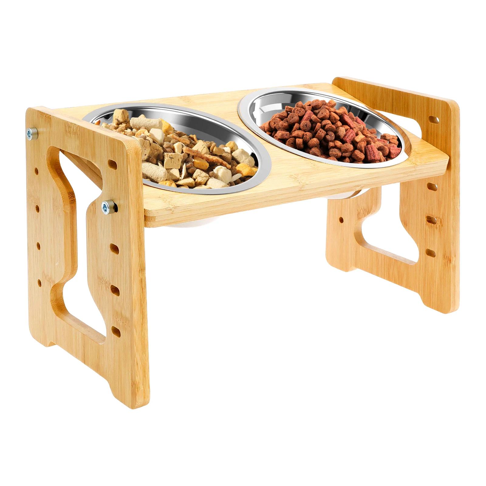 Elevated Dog Bowls Wood Tilted Adjustable Dogs Feeder Stand with Stainless Steel Food Bowls for Your Cat and Dog Pet Accessories
Elevated Dog Bowls Wood Tilted Adjustable Dogs Feeder Stand with Stainless Steel Food Bowls for Your Cat and Dog Pet Accessories
