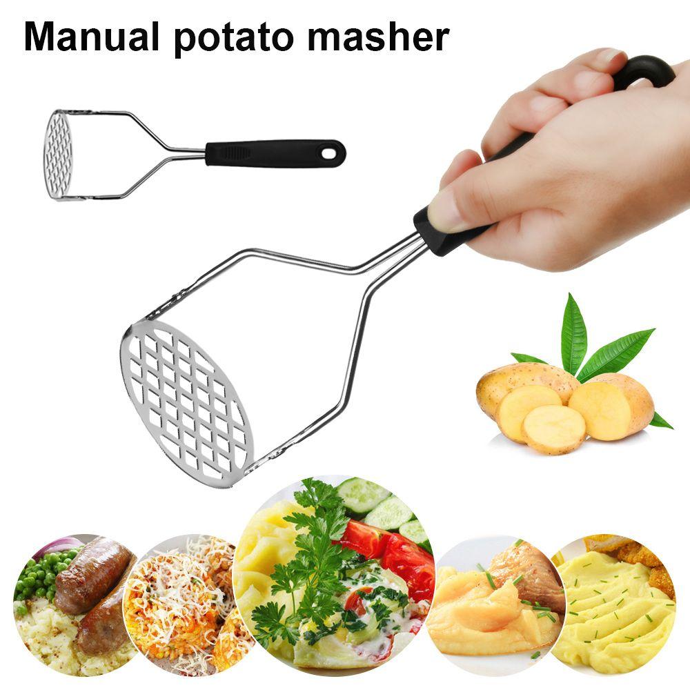 Mashed Potato Making Smooth Kitchen Potato Masher Stainless Steel Vegetable Crusher Black Handle
Mashed Potato Making Smooth Kitchen Potato Masher Stainless Steel Vegetable Crusher Black Handle