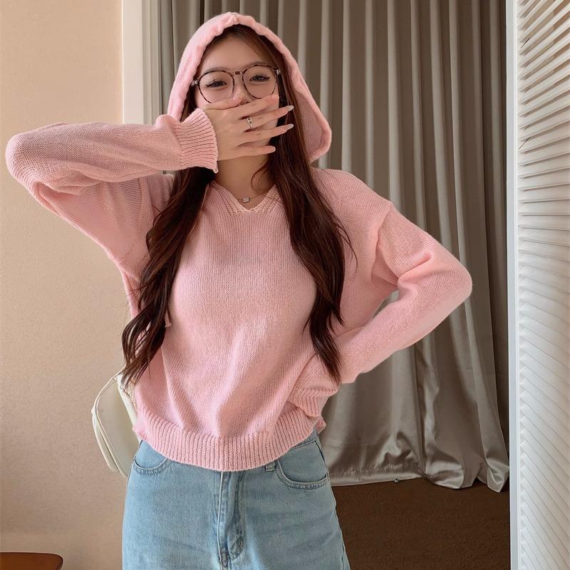 spring autumn solid hooded pullover Women s casual Loose Lapel Knitwear Women Pulovers Simplicity pink Sweater Fashion Women Sweaters one size рожевий
spring autumn solid hooded pullover Women s casual Loose Lapel Knitwear Women Pulovers Simplicity pink Sweater Fashion Women Sweaters one size рожевий