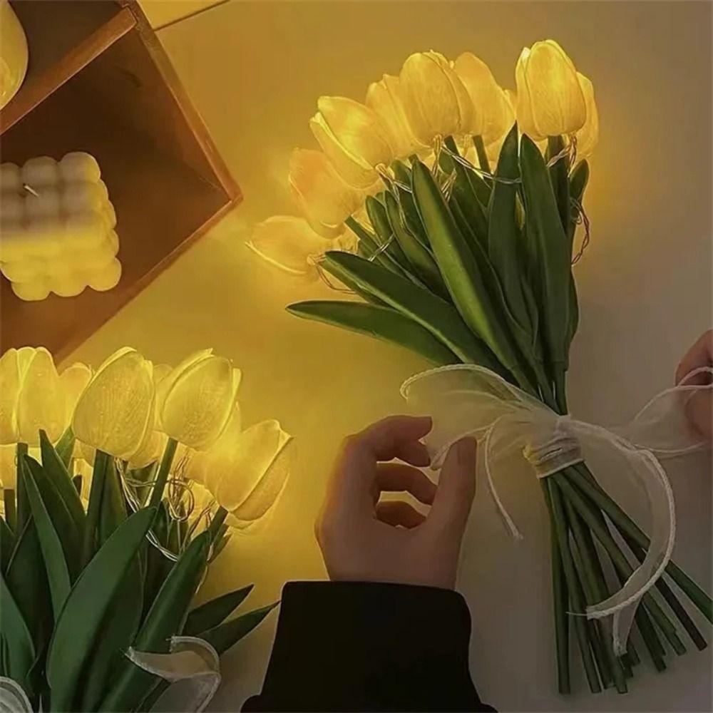 LED LED Tulip Night Lamp Simulation Design Simulation Tulips Bouquet Night Light Style-D
LED LED Tulip Night Lamp Simulation Design Simulation Tulips Bouquet Night Light Style-D