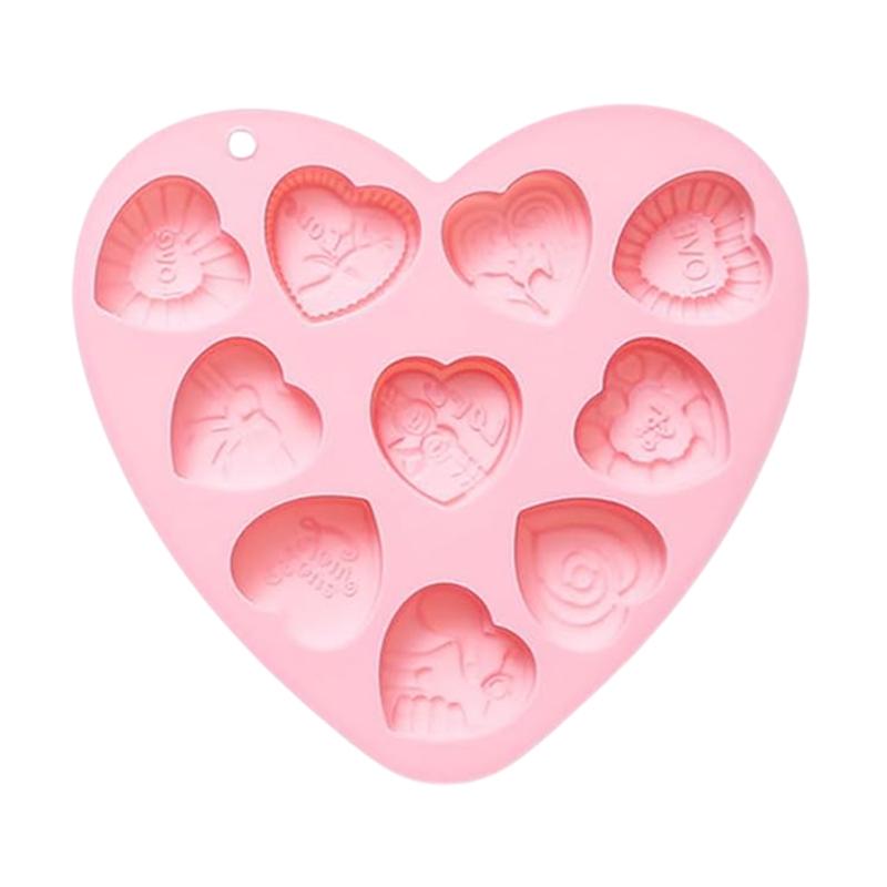 10 Cavity 3D Heart Shaped Chocolate Mould Tray Diy Baking Decorating Tools For Candy Pudding Mousse Dessert Gummy Handmade Soap розовый
10 Cavity 3D Heart Shaped Chocolate Mould Tray Diy Baking Decorating Tools For Candy Pudding Mousse Dessert Gummy Handmade Soap розовый