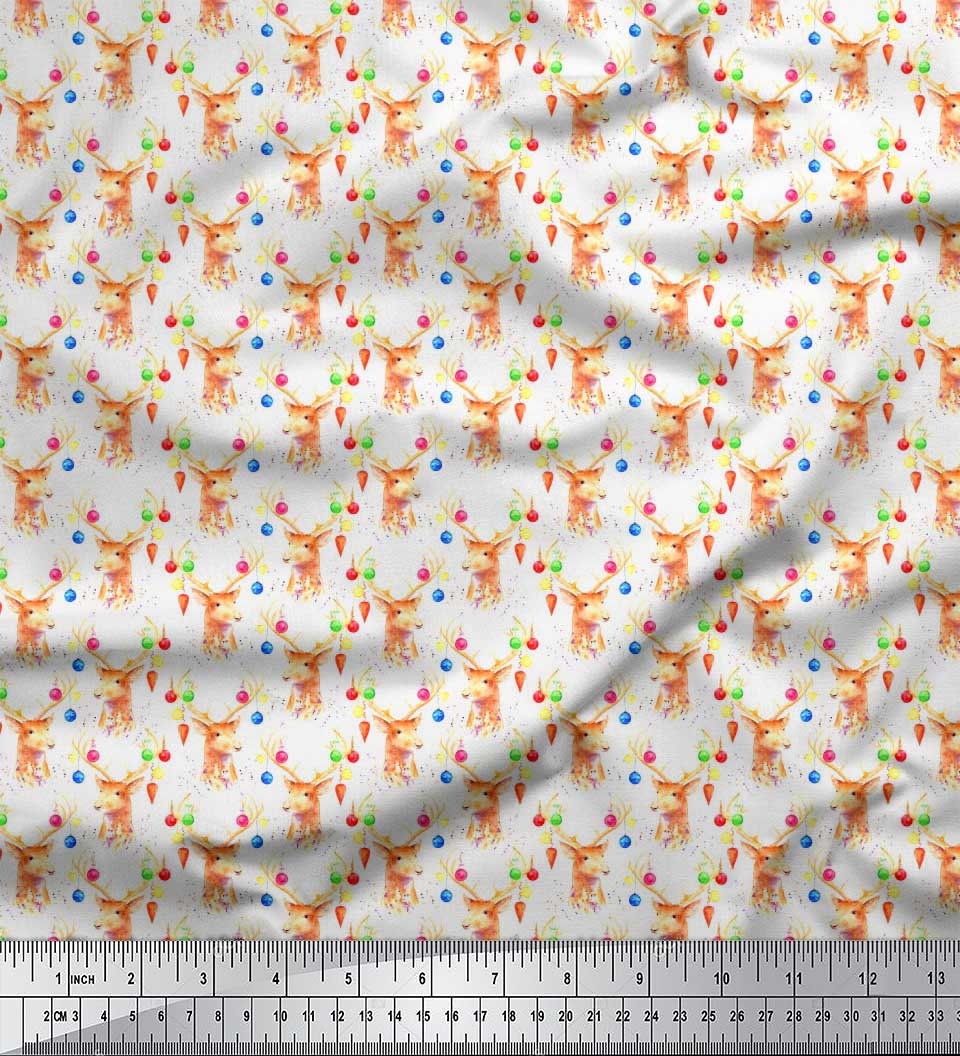 Тканина Soimoi з японського крепового атласу, різдвяні дрібнички та декоративна тканина з обличчям оленя, тканина з принтом, метр 42 дюйма 42 Inch Wide - Poly Crepe білий
Тканина Soimoi з японського крепового атласу, різдвяні дрібнички та декоративна тканина з обличчям оленя, тканина з принтом, метр 42 дюйма 42 Inch Wide - Poly Crepe білий