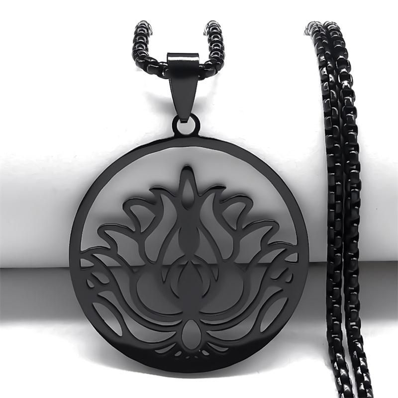 Artistic Lotus Flower Pendant Necklace for Women Men Stainless Steel Black Color Yoga Healing Chakra Necklaces Goth Jewelry
Artistic Lotus Flower Pendant Necklace for Women Men Stainless Steel Black Color Yoga Healing Chakra Necklaces Goth Jewelry