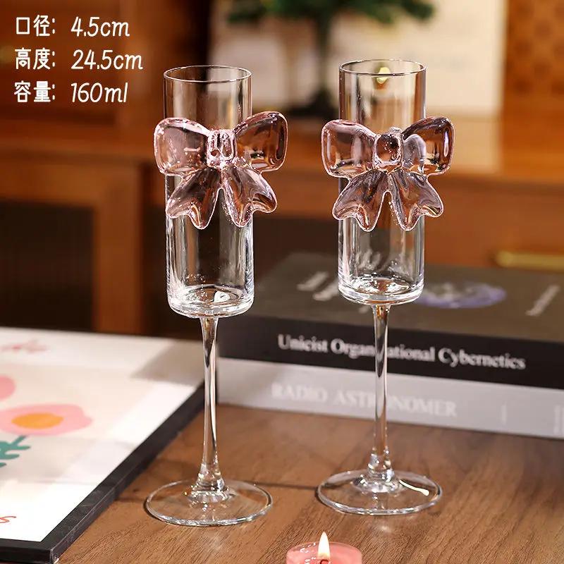 1 Pair Bow Tall Champagne Glasses,160ml Crystal Glass Wine Glassware Household Crystal Glass Unique Barware Christmas Gifts
1 Pair Bow Tall Champagne Glasses,160ml Crystal Glass Wine Glassware Household Crystal Glass Unique Barware Christmas Gifts