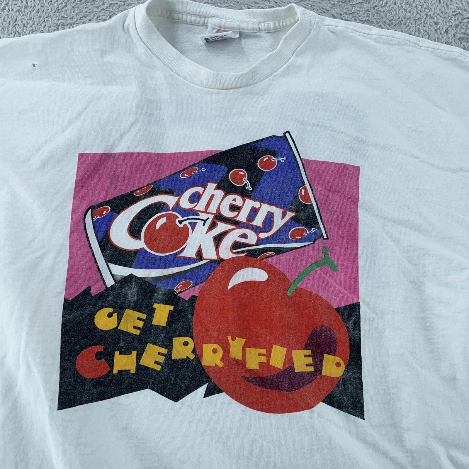 Vtg Coca-Cola Cherry Coke 2-Sided Sleep T-Shirt XL White Made USA Soda Pop 90s 3XL
Vtg Coca-Cola Cherry Coke 2-Sided Sleep T-Shirt XL White Made USA Soda Pop 90s 3XL