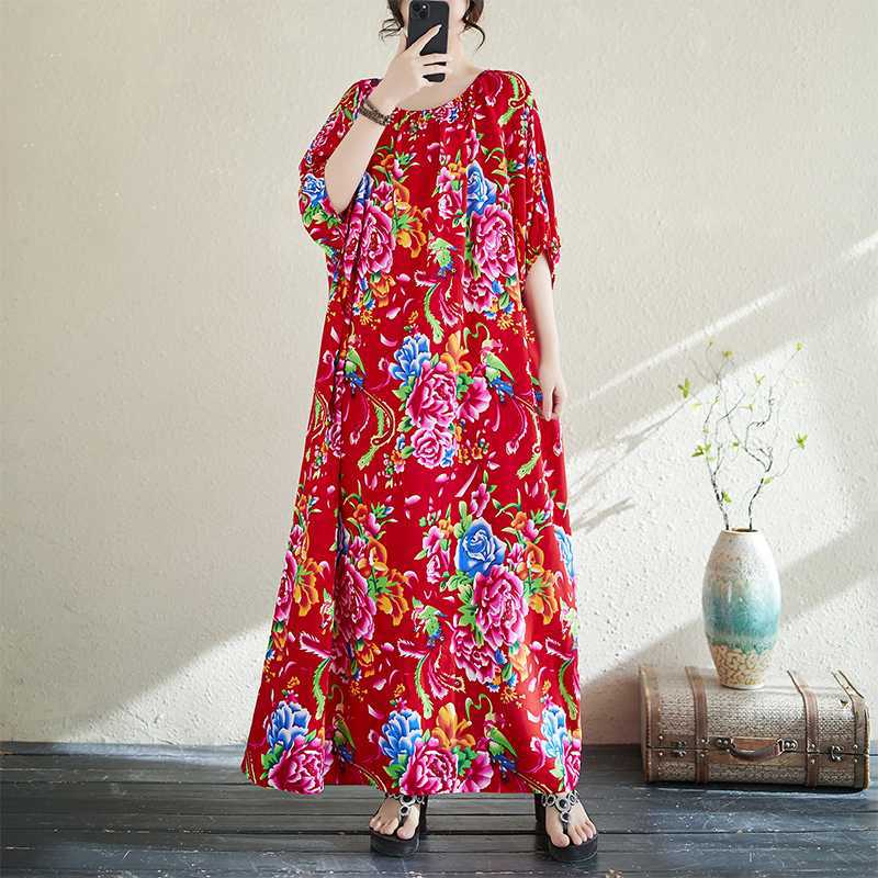 Cotton and Linen Printed Long Skirt with Loose Vacation Style Pleats One size червоний
Cotton and Linen Printed Long Skirt with Loose Vacation Style Pleats One size червоний