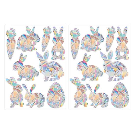 2 Sheets Rainbow Window Clings to Prevent Bird Strikes Decorative Prism Static Decals Butterfly Flower Heart Star Moon Shape Anti-Collision I
2 Sheets Rainbow Window Clings to Prevent Bird Strikes Decorative Prism Static Decals Butterfly Flower Heart Star Moon Shape Anti-Collision I