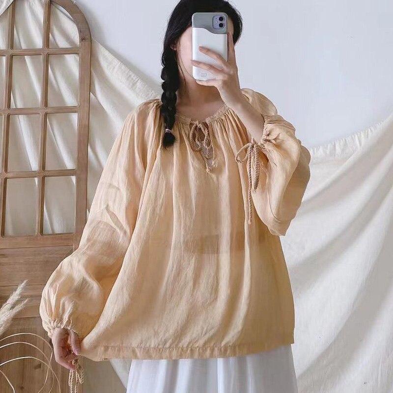 Johnature винтажные женские топы с рукавами-фонариками Ramie, рубашки весна-лето, свободные галстуки, тонкие однотонные женские блузки Mori One Size хаки
Johnature винтажные женские топы с рукавами-фонариками Ramie, рубашки весна-лето, свободные галстуки, тонкие однотонные женские блузки Mori One Size хаки