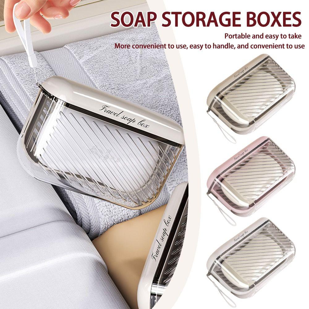 with Drain Sealed Soap Box Portable Soap Storage Boxes New Hand-held Soap Storage Container рожевий
with Drain Sealed Soap Box Portable Soap Storage Boxes New Hand-held Soap Storage Container рожевий