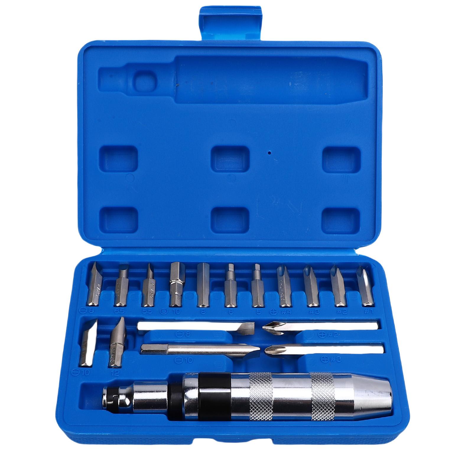 18PCS 12 Inch CRV Hand Impact Screwdriver Set Reversible Manual Impact Driver with Screwdriver
18PCS 12 Inch CRV Hand Impact Screwdriver Set Reversible Manual Impact Driver with Screwdriver